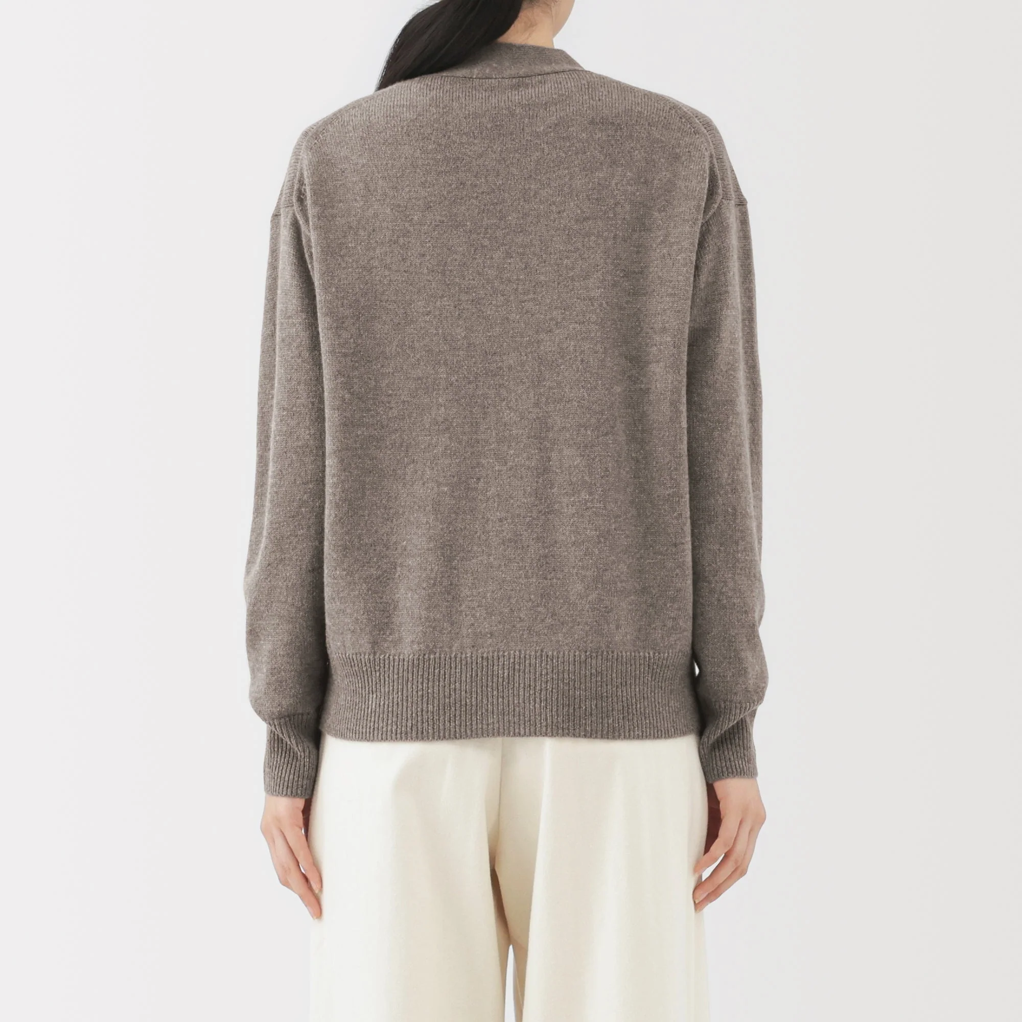 Wool V-Neck Cardigan - Image 6
