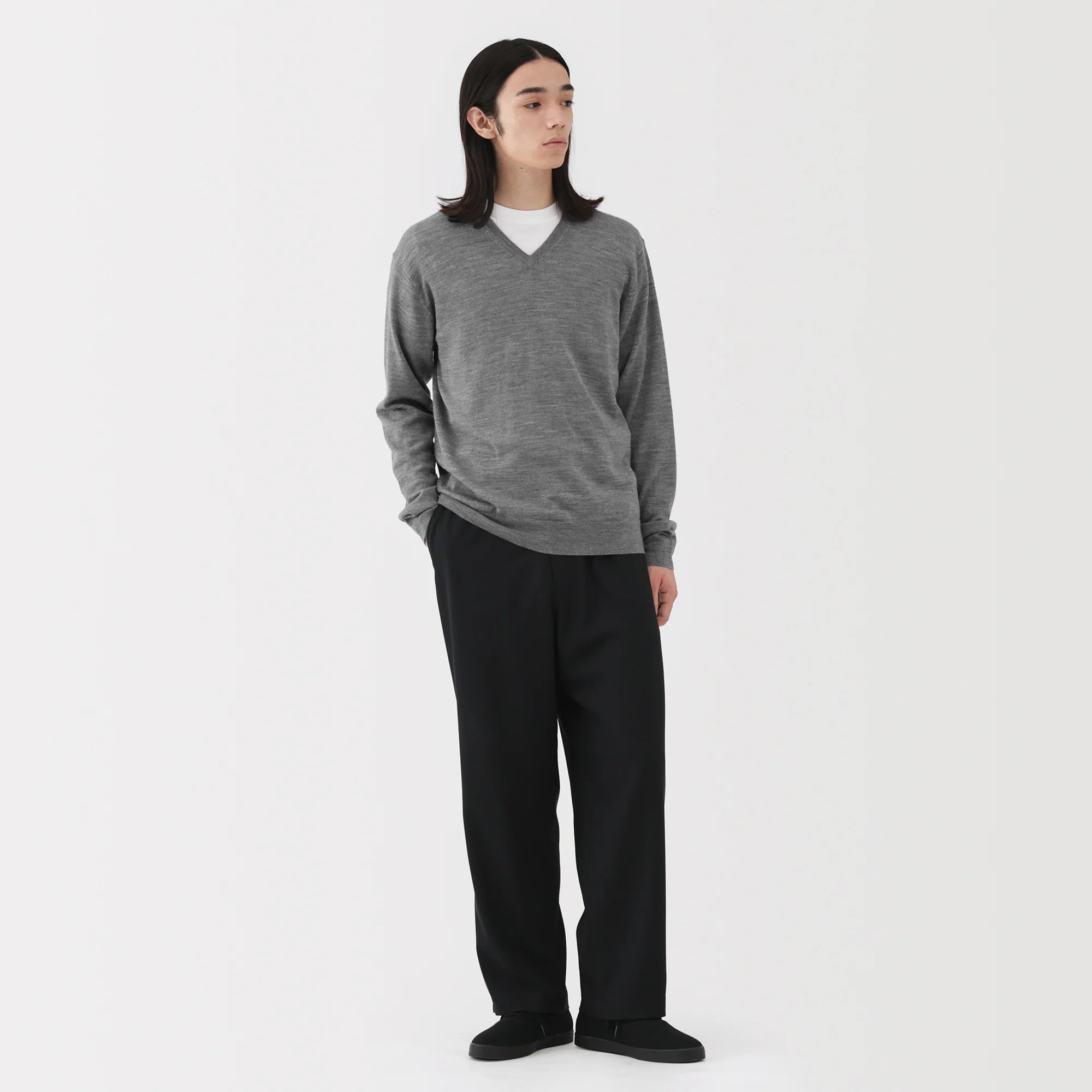 Wool V-Neck Sweater - Image 25