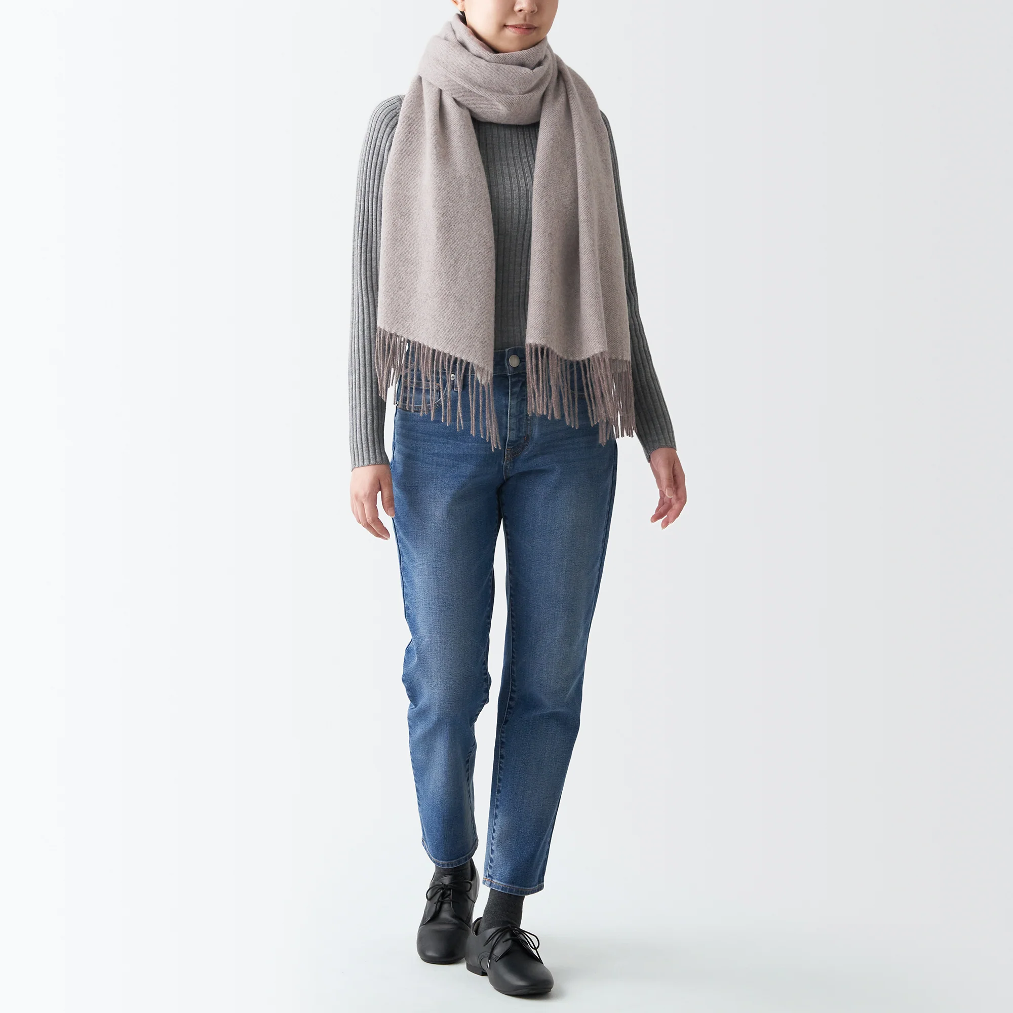 Wool Woven 2 Way Large Stole 60x200cm - Image 12