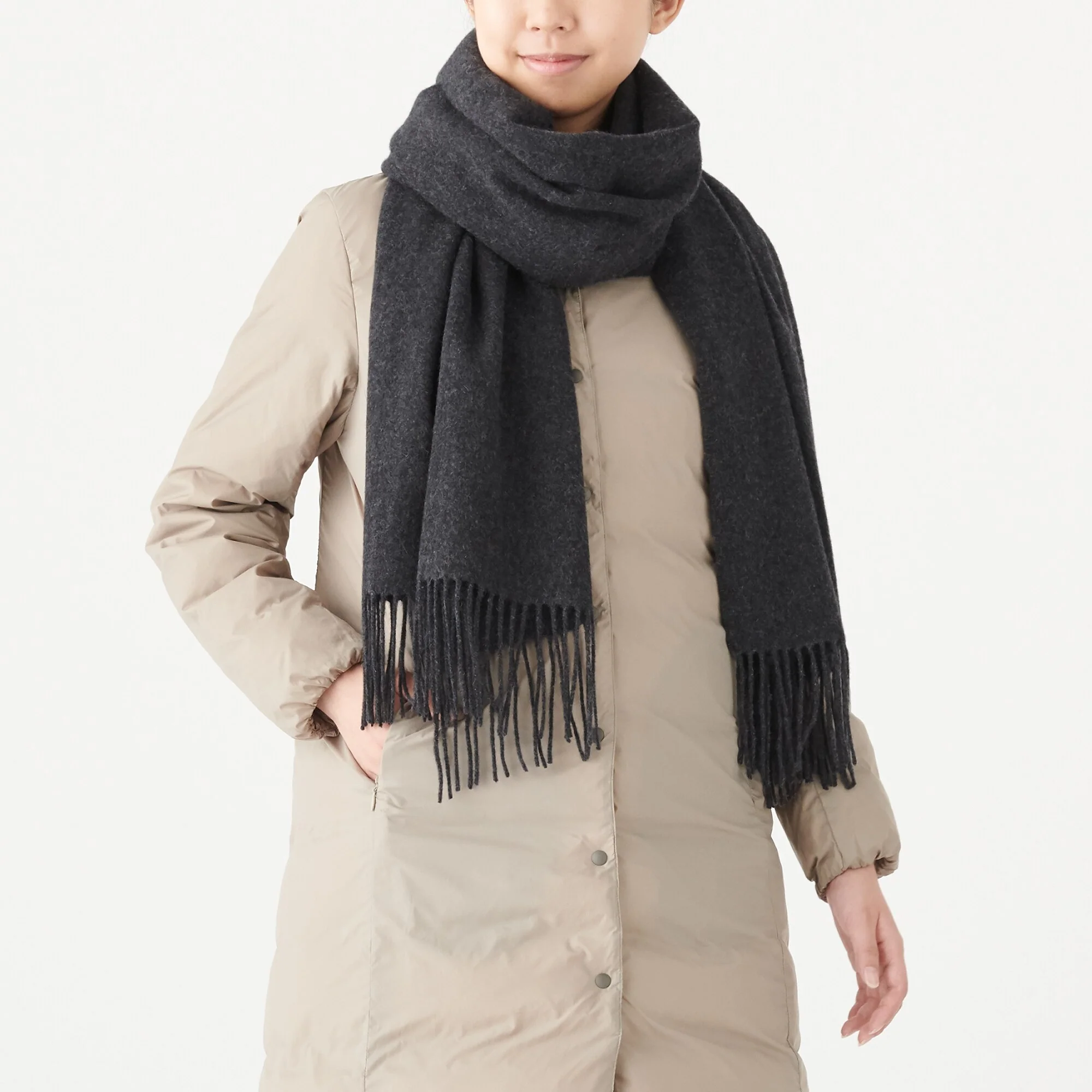 Wool Woven Large Stole 60x200cm - Image 17