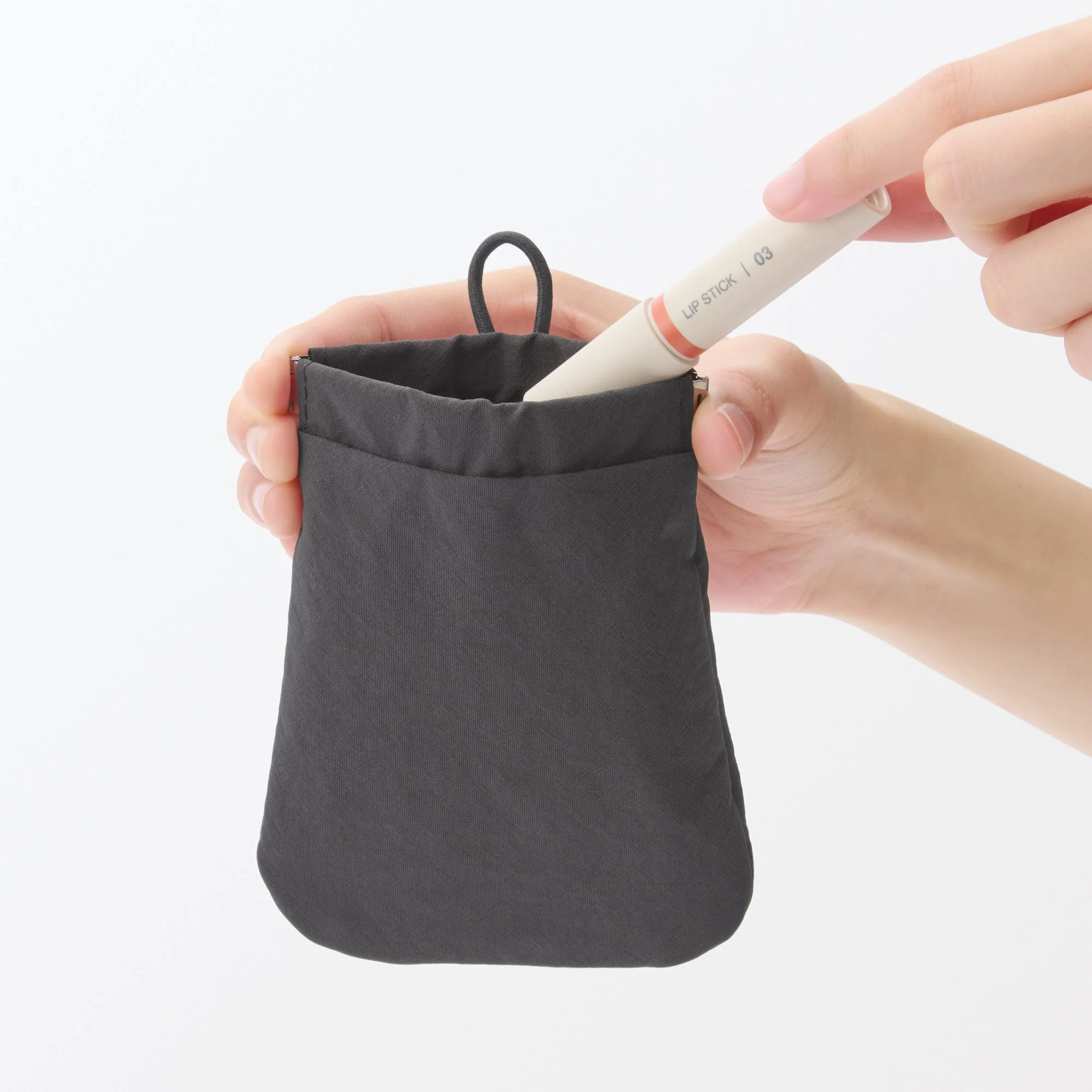 Wrinkled Nylon Self-Closing Flat Pouch - Small - Image 16