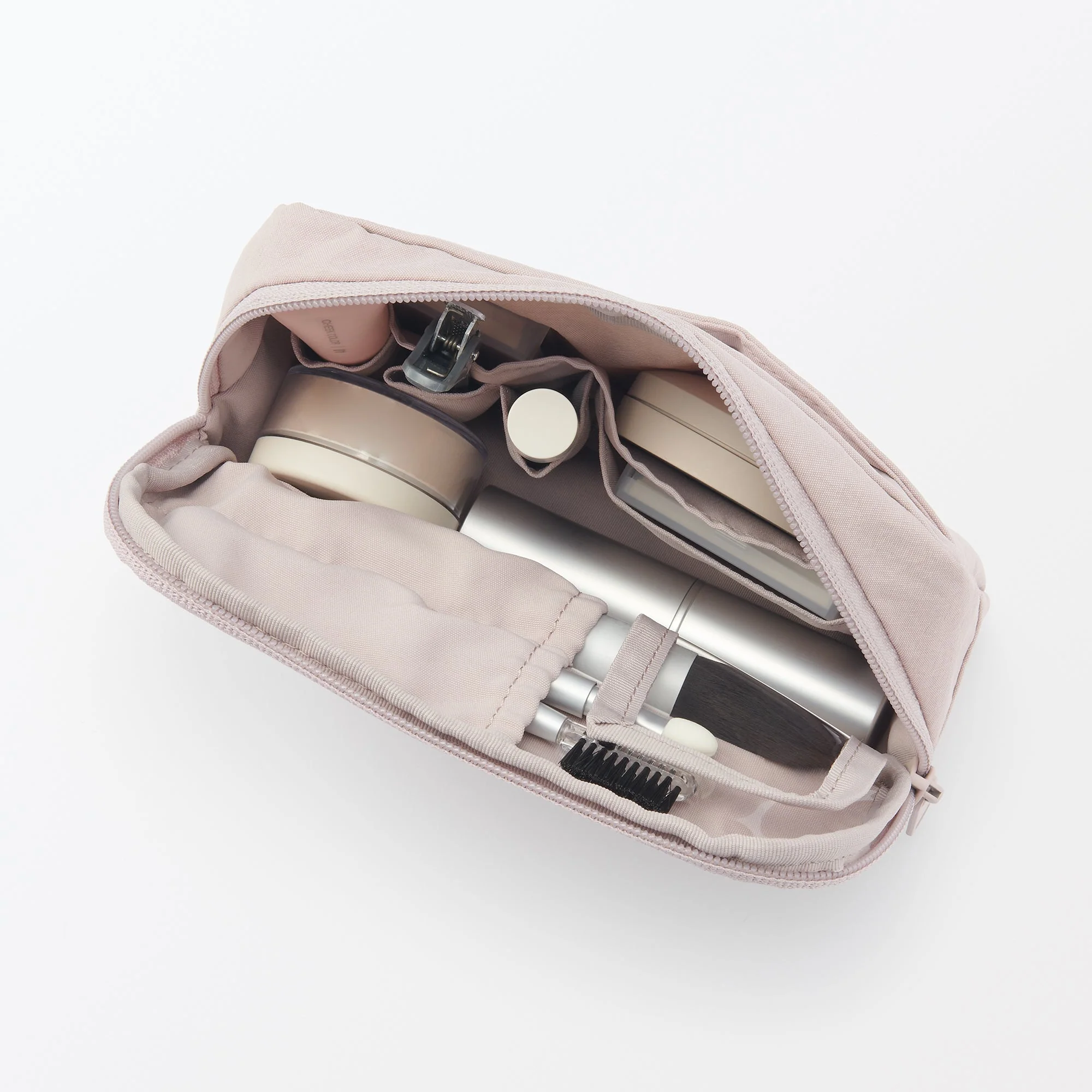 Wrinkled Nylon Wide-Opening Pouch - Large - Image 2