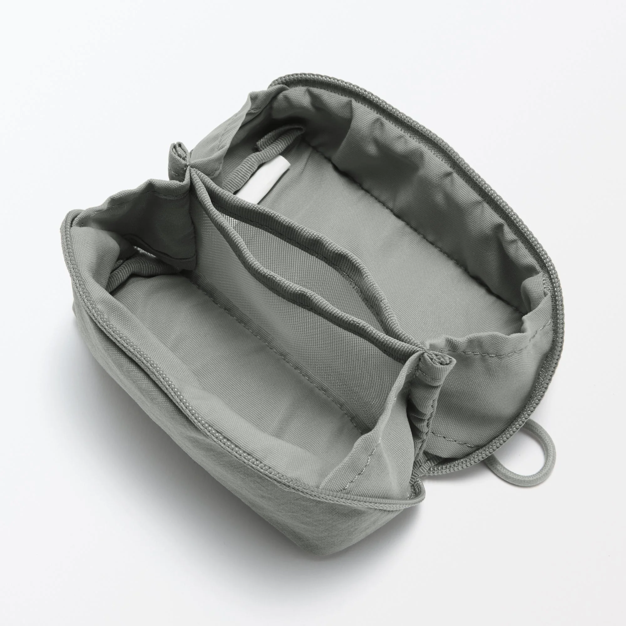 Wrinkled Nylon Wide-Opening Pouch - Small - Image 5