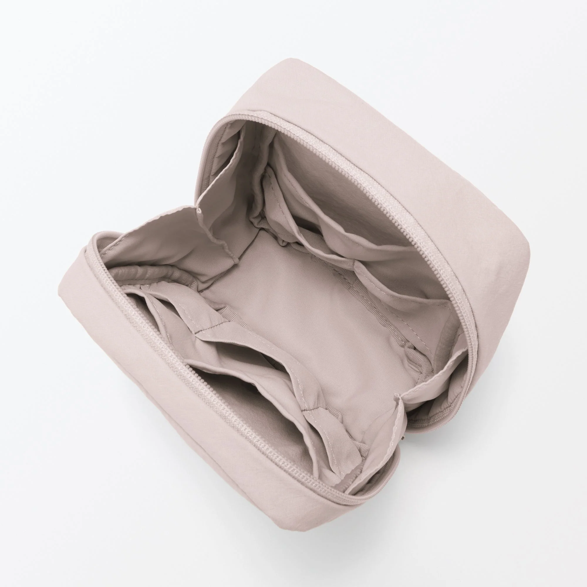 Wrinkled Nylon Wide-Opening Pouch - Square - Image 12