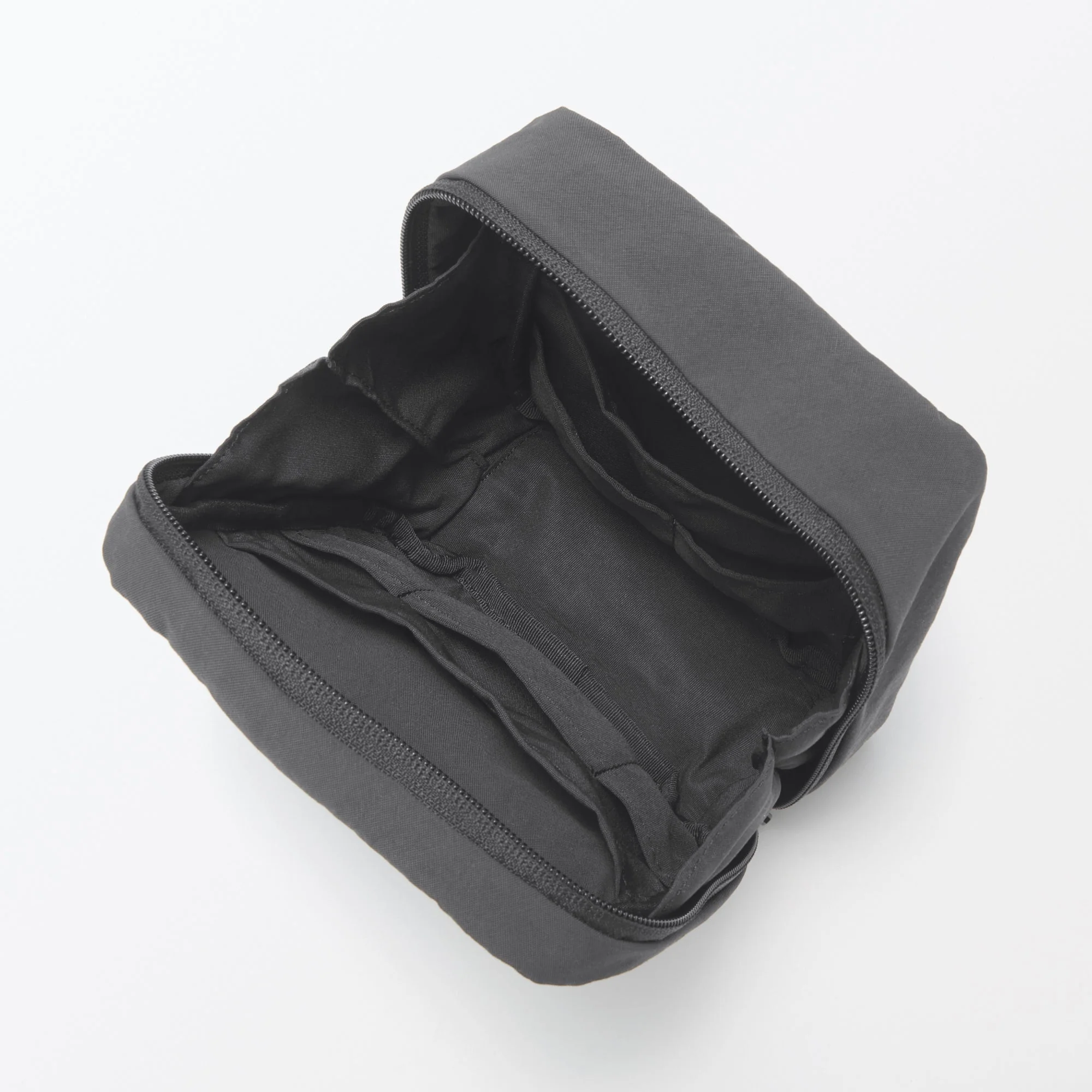 Wrinkled Nylon Wide-Opening Pouch - Square - Image 19
