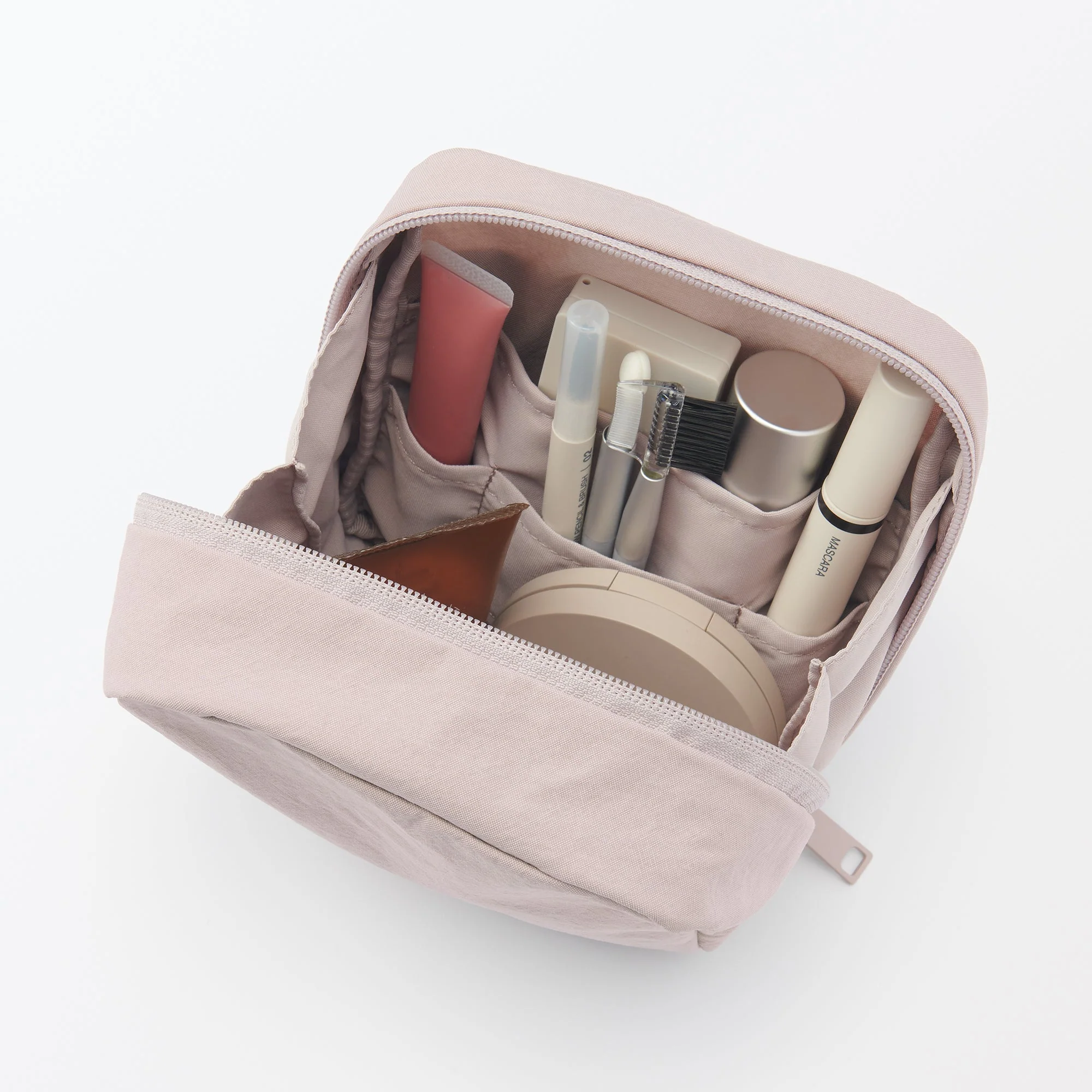 Wrinkled Nylon Wide-Opening Pouch - Square - Image 9