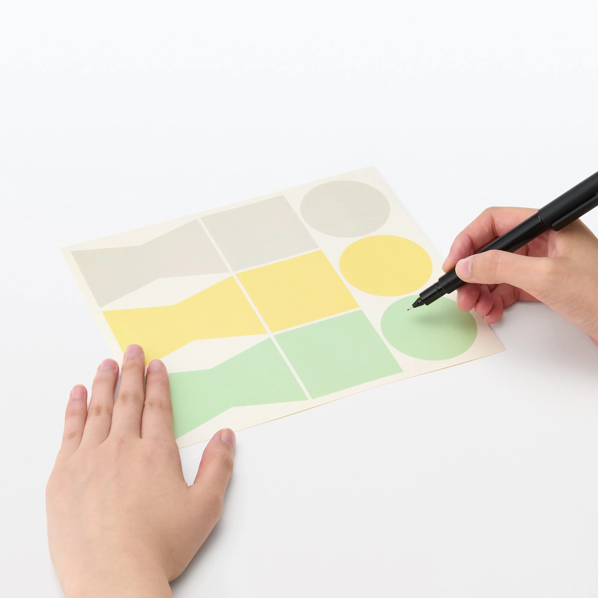 Writable Gift Stickers - Gray/Yellow/Green - Image 4