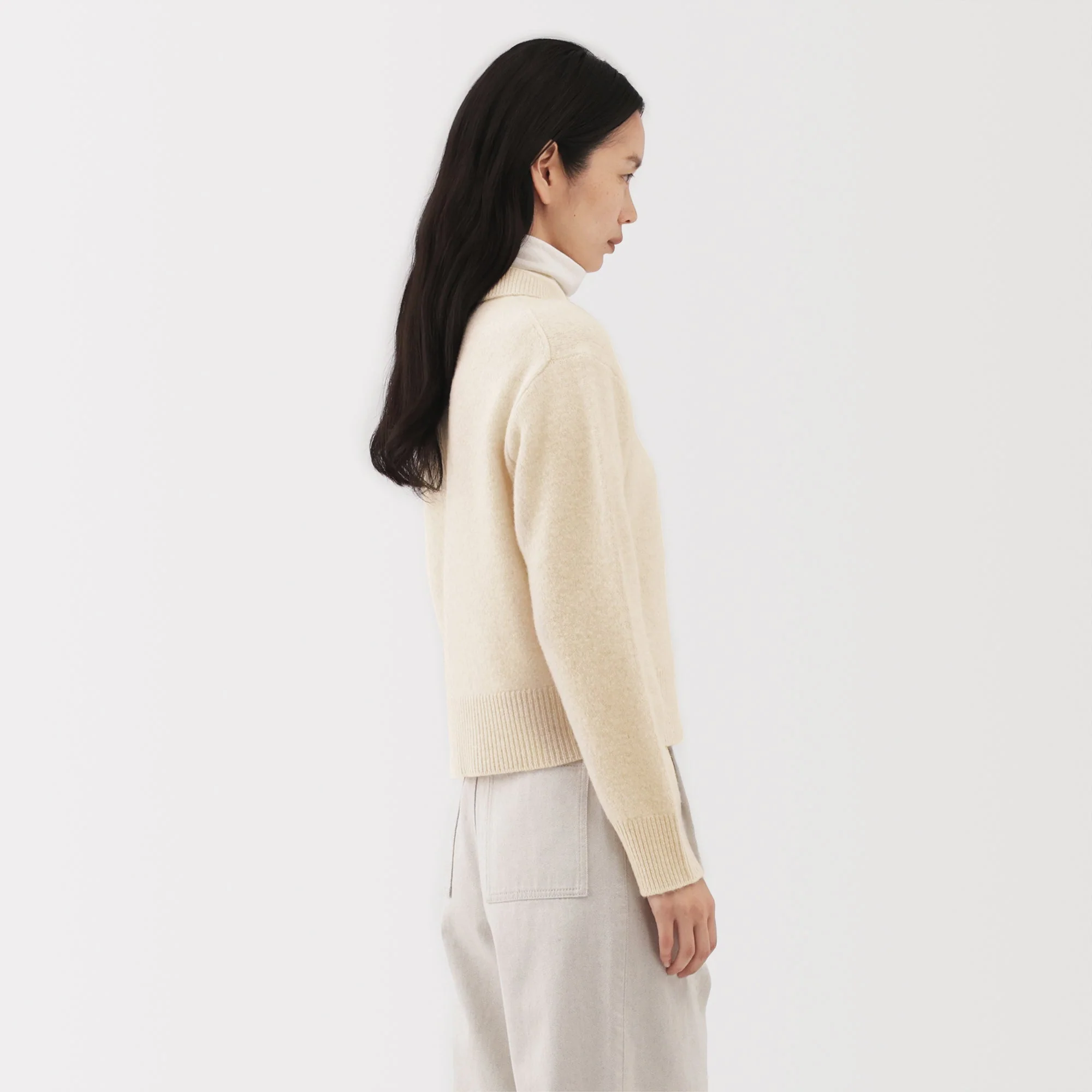 Labo Yak Wool Collared Cardigan - Image 5