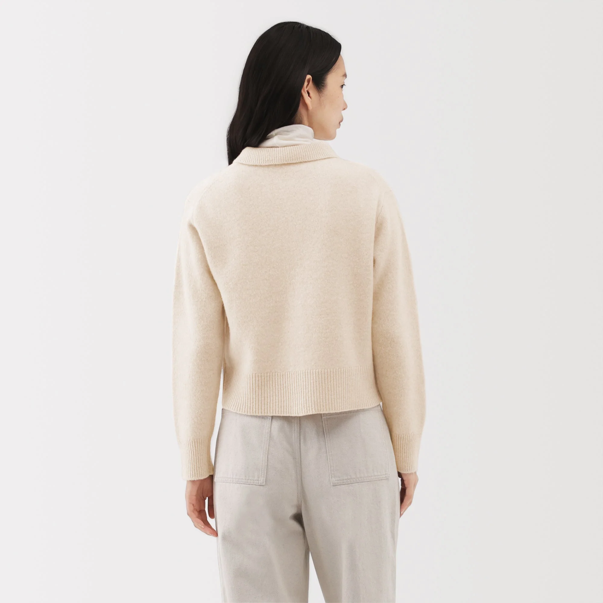 Labo Yak Wool Collared Cardigan - Image 6